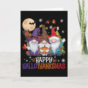 Tarjeta Amante de Gnomos Halloween Feliz Navidad Feliz Hal