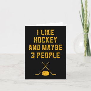 Tarjeta Amante De Hockey Divertido Para Hombres A Los Que 