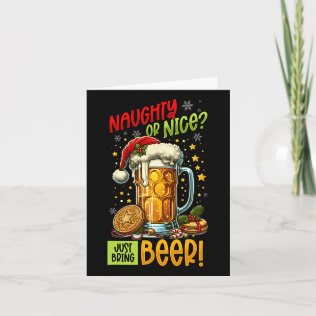 Tarjeta Amante de la Cerveza de Navidad  (Anverso)