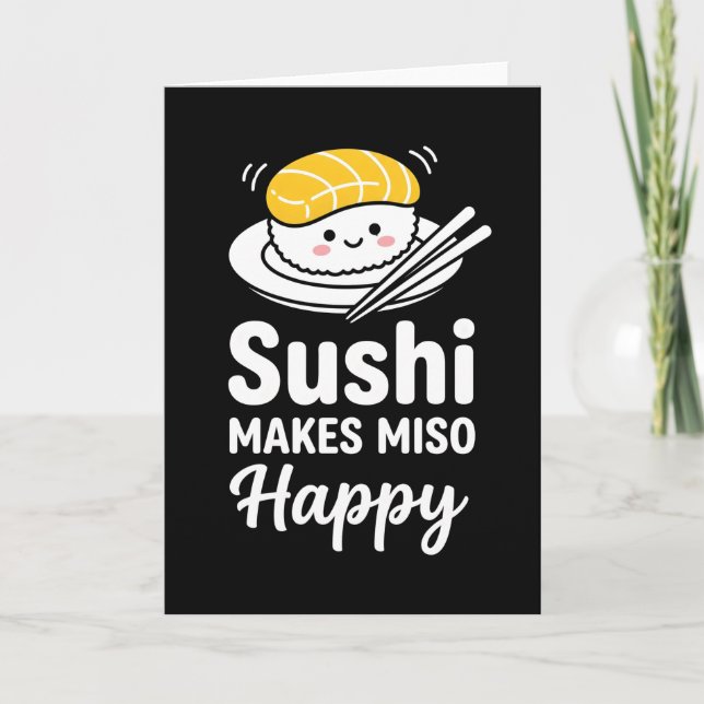 Tarjeta amante de la comida divertida Japonesa Sushi Hace  (Anverso)