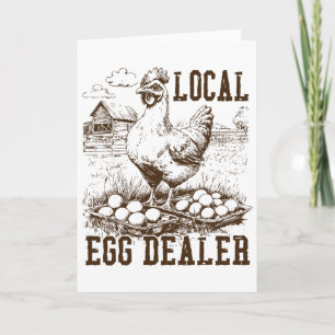 Tarjeta Amante de la Señora Pollo Comerciante de Huevos Lo