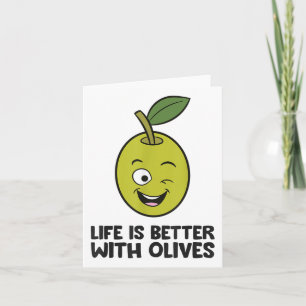 Tarjeta Amante de las aceitunas La vida es mejor con aceit