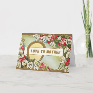 Tarjeta Amante de las flores florales de la madre herradur