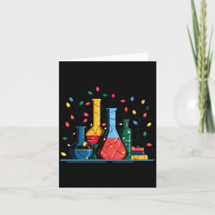 Tarjeta Amante de las Luces de Navidad de Química Químico
