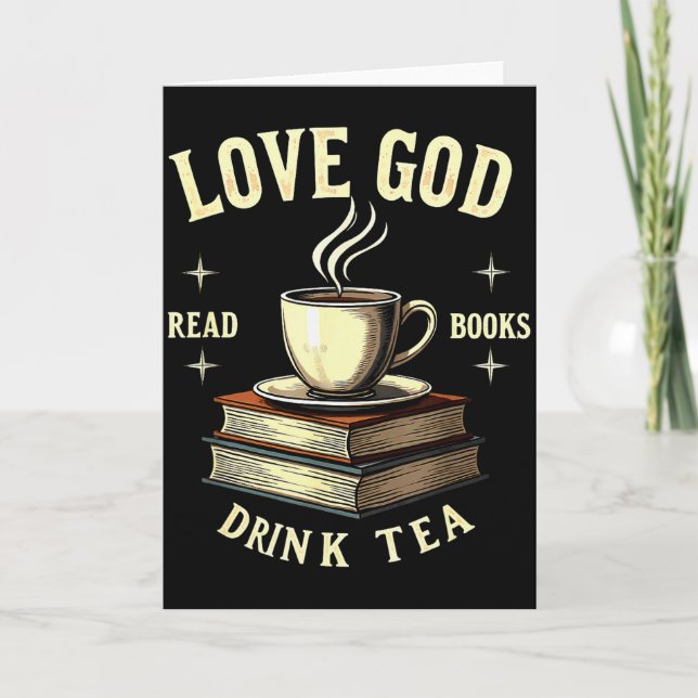 Tarjeta Amante de libros cristianos ama a Dios leer libros (Anverso)