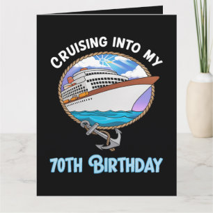 Tarjeta Amante de los Cruceros Navegando hacia mis 70 años