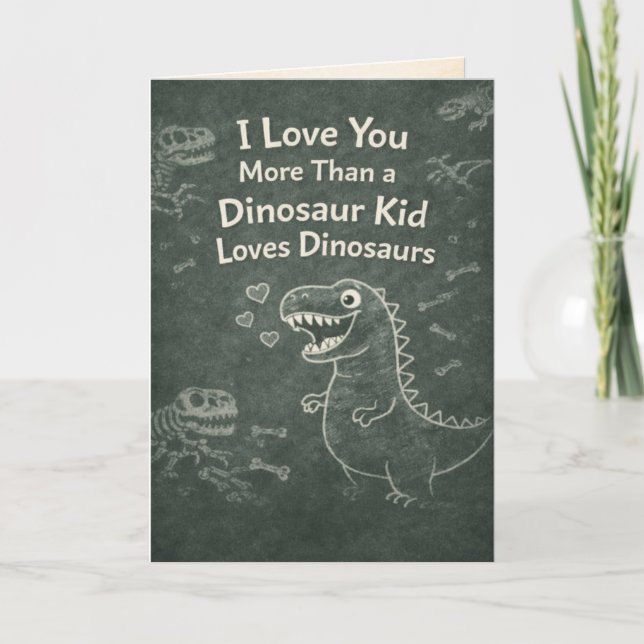 Tarjeta Amante de los dinosaurios  (Anverso)