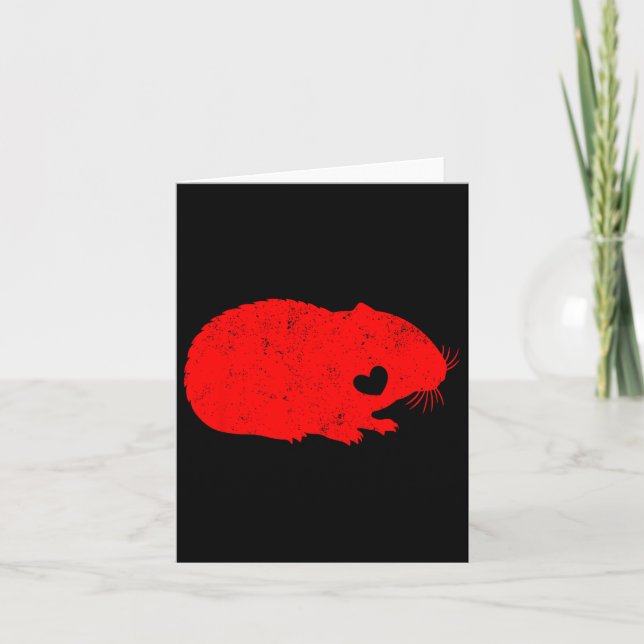 Tarjeta Amante de los hámsters Corazón divertido Hámster F (Anverso)