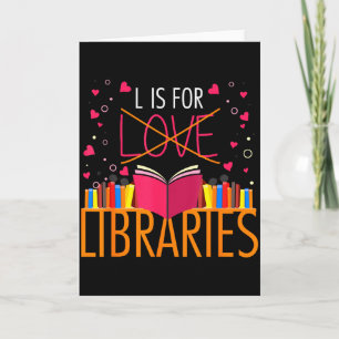 Tarjeta Amante de los libros L es para bibliotecas San Val
