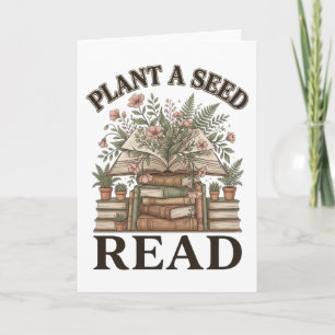 Tarjeta Amante de los libros Planta una semilla Leer Regal