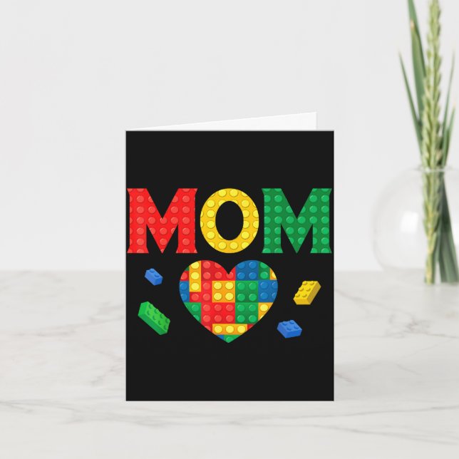 Tarjeta Amante de mamá maestro constructor construyendo la (Anverso)