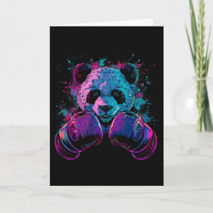 Tarjeta Amante de Panda Boxeador Guantes de Boxeo Kickboxi