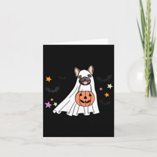 Tarjeta Amante de Perros Bulldog Francés Negro Fantasma Mu