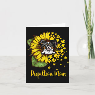 Tarjeta Amante de Perros Mamá Mariposa Girasol Mujer