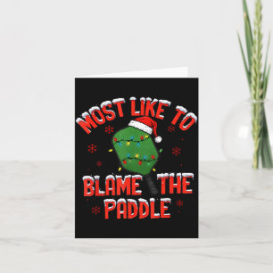 Tarjeta Amante de pickleball de Navidad más probable que c