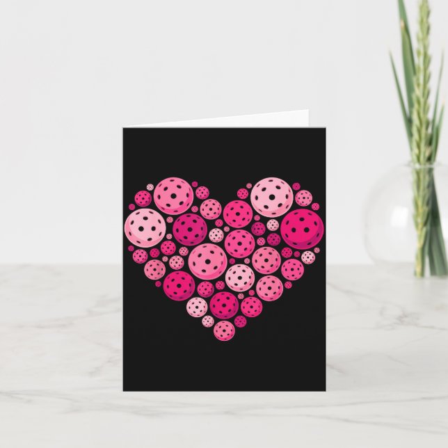 Tarjeta Amante de pickleball día de San Valentín corazón d (Anverso)