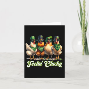 Tarjeta Amante de pollos sintiéndose gallina Día de San Pa