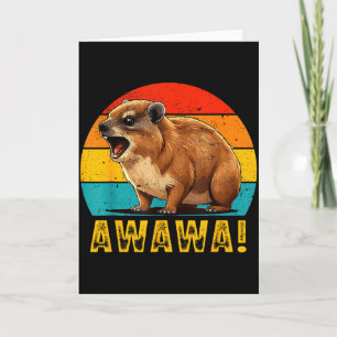 Tarjeta Amante de Rock Hyrax Awawa Funny Groundhog Die 
