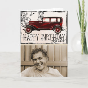 Tarjeta Amante de vagones de época   Foto de Happy Birday 