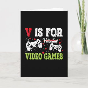 Tarjeta Amante de videojuegos divertidos día de San Valent