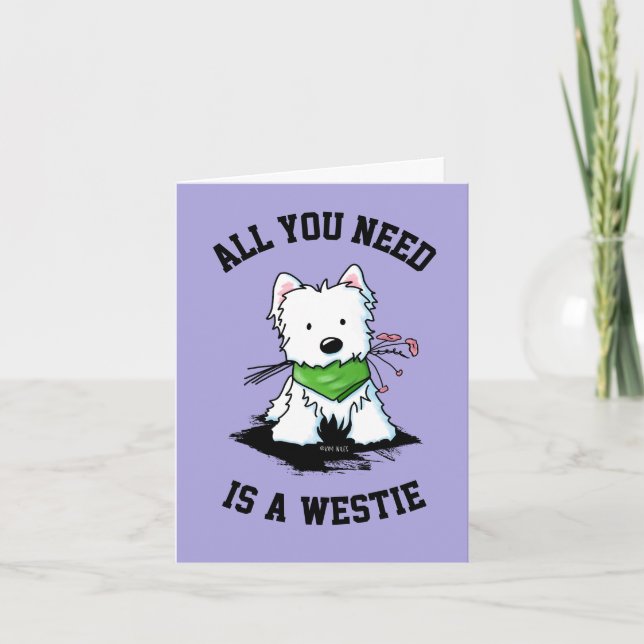 Tarjeta Amante de Westie  (Anverso)