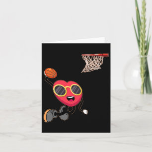 Tarjeta Amante del Baloncesto Aro Amor Día de San Valentín