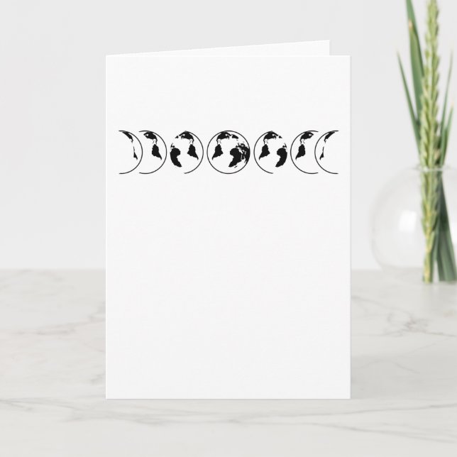 Tarjeta Amante del Espacio Adulto Astronomía Hobby Luna Lu (Anverso)