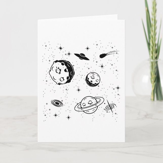 Tarjeta Amante del Espacio Adulto Hobby de Astronomía Espa (Anverso)