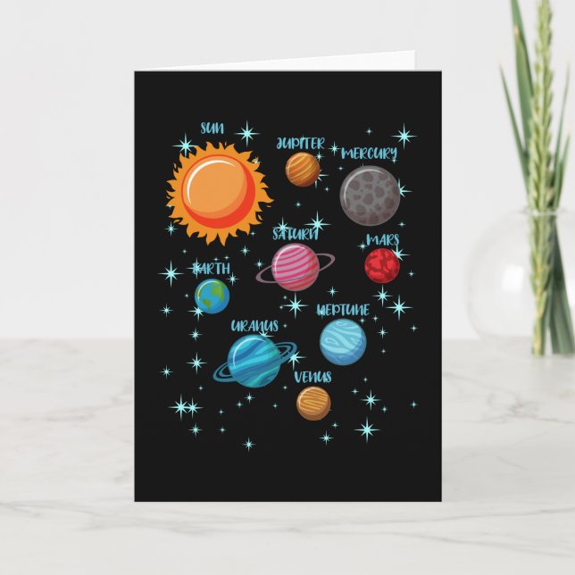 Tarjeta Amante del Espacio Astronomia Adultos Hobby Sistem (Anverso)