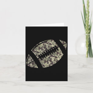 Tarjeta Amante del fútbol de camuflaje antiguo Día del jue