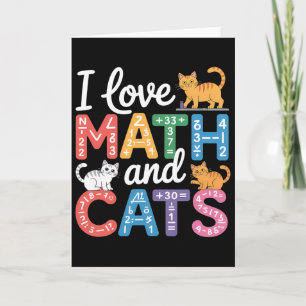 Tarjeta Amante del gato de las matemáticas divertido profe