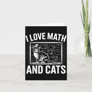 Tarjeta Amante del gato de las matemáticas divertido profe