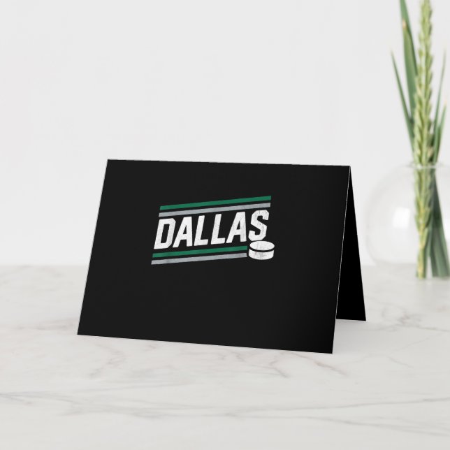 Tarjeta Amante del Hockey | Cool Dallas Hockey Power Play (Anverso)