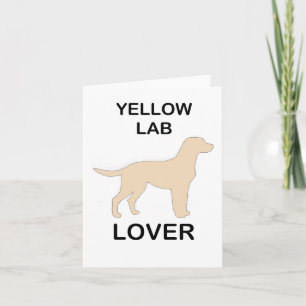 Tarjeta amante del labrador amarillo