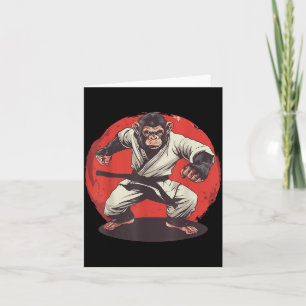 Tarjeta Amante del mono de taekwondo kickboxing judo mono