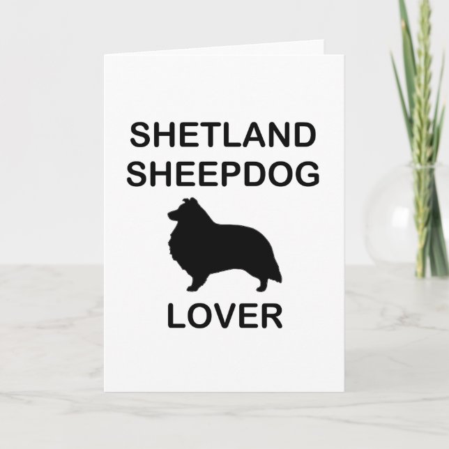Tarjeta Amante del pastor de Shetland (Anverso)