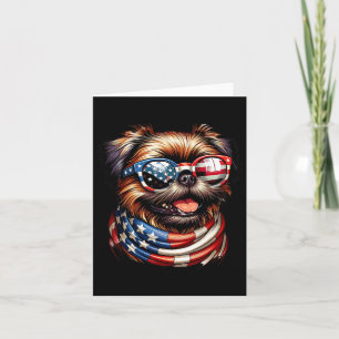 Tarjeta Amante del perro Griffon de Bruselas Bandera de EE