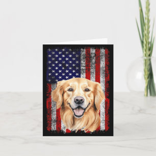 Tarjeta Amante del perro Retriever Dorado Bandera de EE. U