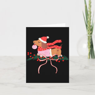 Tarjeta Amante del perro salchicha vintage lindo de Navida
