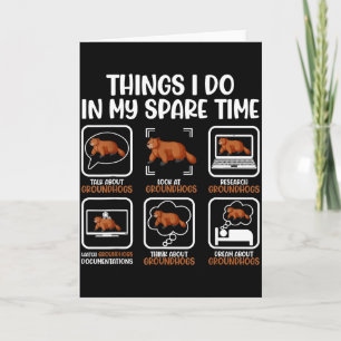 Tarjeta Amante del Topo Divertido Lover de la Marmota Homb