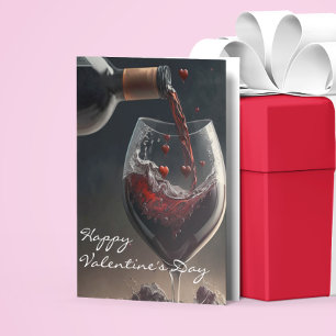 Tarjeta Amante del vino  Día de San Valentín