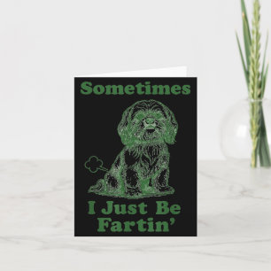 Tarjeta Amante Divertido De Perro Shih Tzu A Veces Simplem