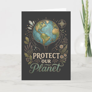 Tarjeta Amante fresco de la naturaleza Protege nuestro pla