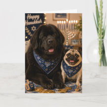 Amante Judío de los Perros Feliz Fiesta de Janucá