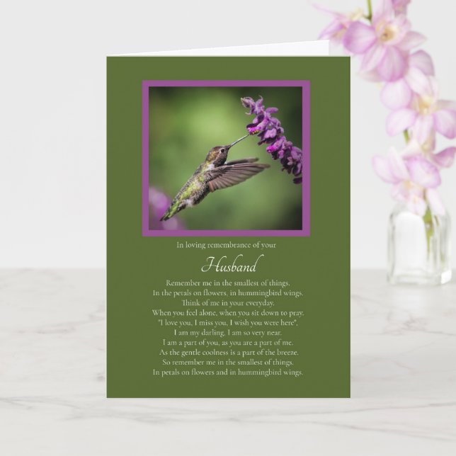 Tarjeta Amante memoria del aniversario de la muerte del ma (Orquídea)