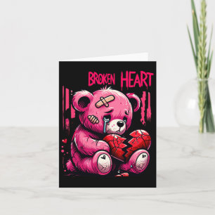 Tarjeta Amante Perdedor Goteo Dolor Corazón Roto Dolor Oso