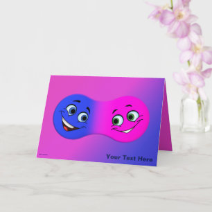 Tarjeta Amantes adorables fusionándose