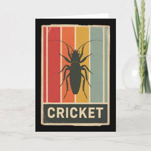 Tarjeta Amantes de insectos animales retro cricket vintage