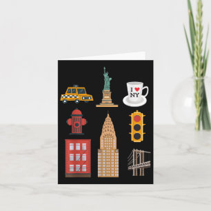 Tarjeta Amantes de la camiseta de Tee Shirt Nyc City