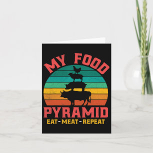 Tarjeta Amantes de la carne Mi Pirámide de alimentos Coma